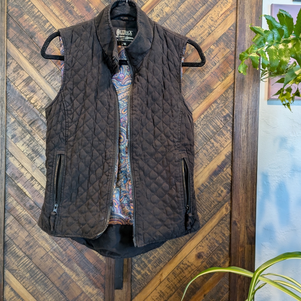 Quilted Black Vest for Women